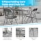Flash Furniture 5 Piece Gray Folding Card Table and Chair Set JB-1-GY-GG - alternate 6